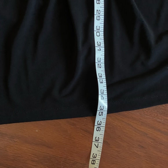 En Focus Black White Animal Print Dress V Neck sz 14 sleeveless spandex tie back - Picture 6 of 12